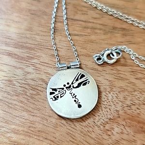 Sterling silver dragonfly necklace